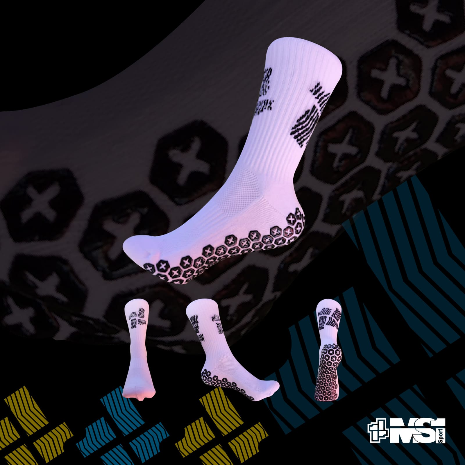 Medias Antideslizante MS1 Blanca Adulto