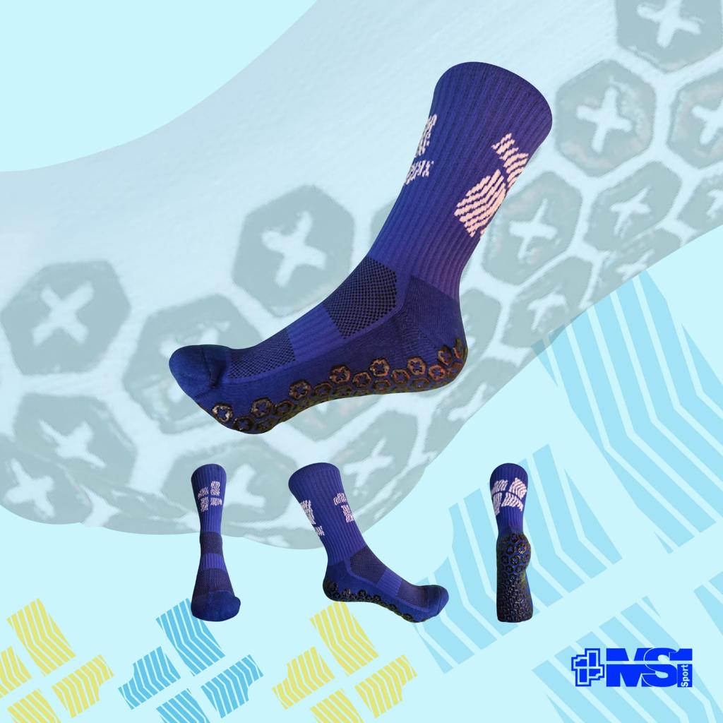 Medias Antideslizante MS1 Azul Rey Adulto