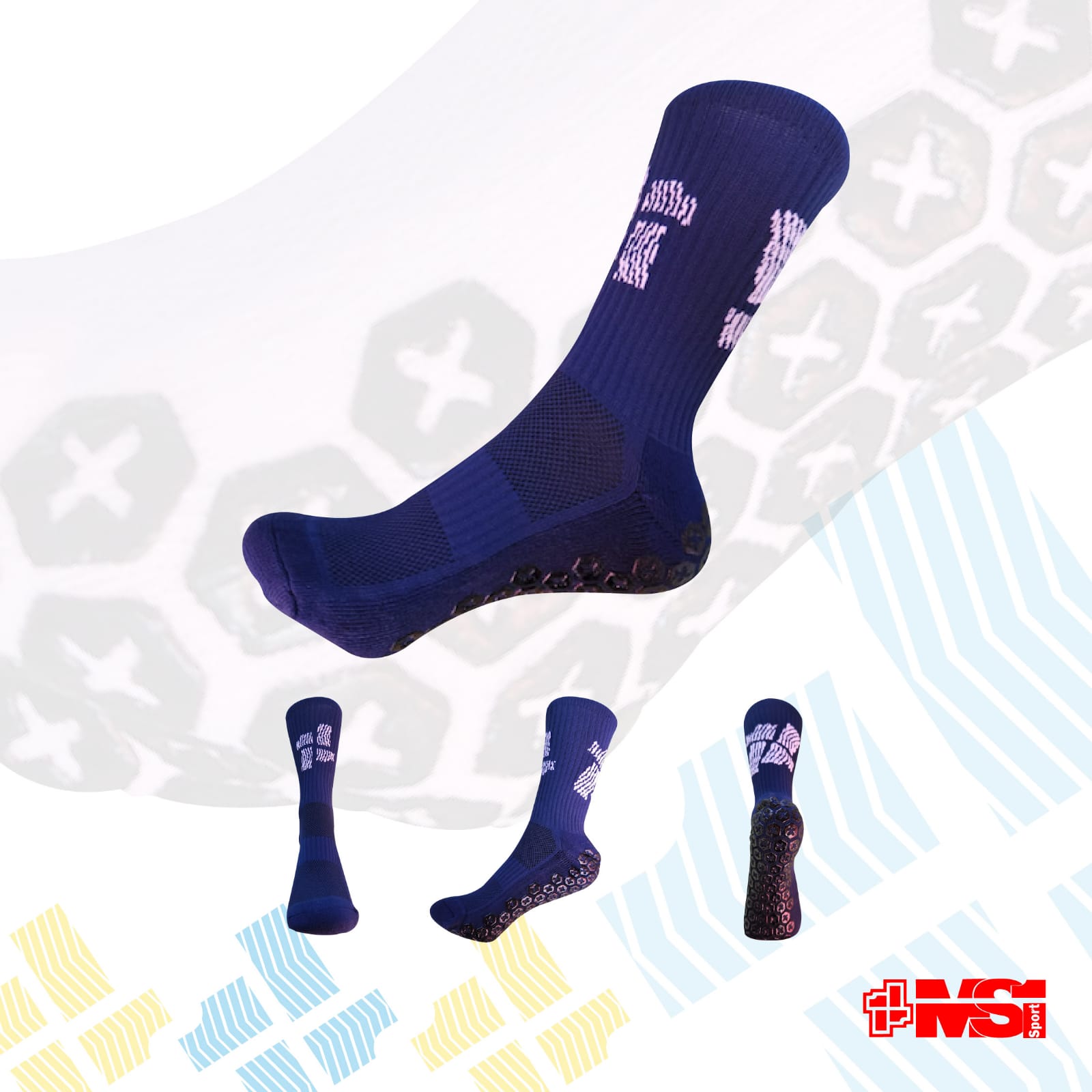 Medias Antideslizante MS1 Azul Marino Adulto