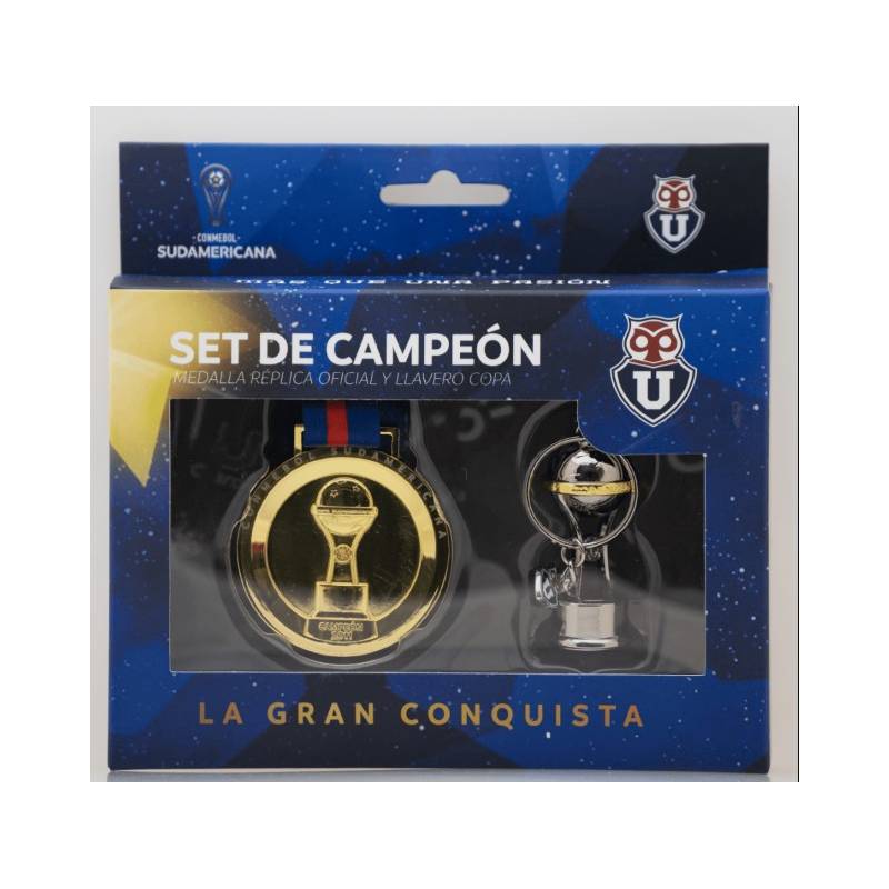 Set de medalla y llavero Copa Sudamericana Universidad de Chile